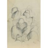 Attributed to George Grosz (German, 1893-1959), Untitled, pencil on paper, pencil signed lower