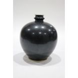 Chinese Black Glazed 'Oil Spot' Truncated Meiping, Of ovoid shape with rounded shoulder and short