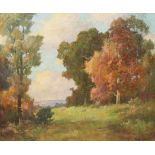 Henry Leopold Richter (American, 1870-1960), Autumn Landscape, oil on canvas, signed lower right,