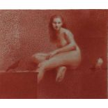 Fred Dalkey (American, b. 1943), "Pablo's Mistress," 1997, sanguine and conte crayon on paper,