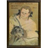 Ira Yeager (American, b. 1938), "Mademoiselle Antoinette Testelin... Rouen 1809," oil on canvas,
