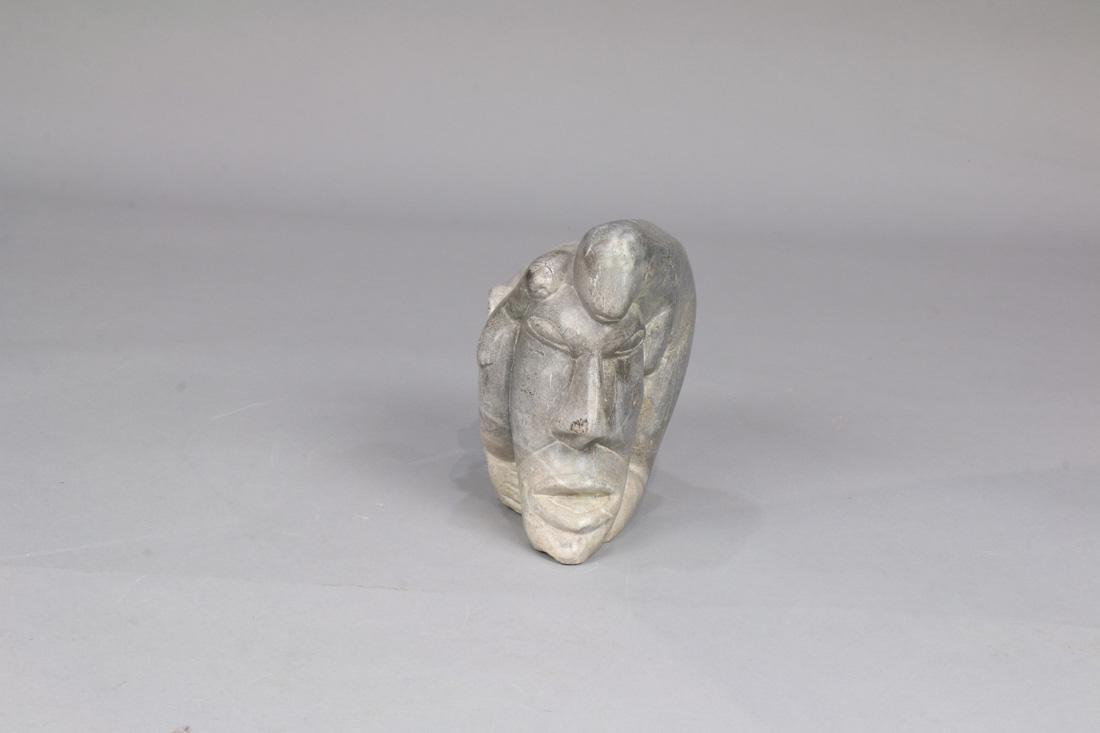 Inuit soapstone figural sculpture, 9"h - Image 4 of 4