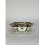 A Chamberlain Worcester footed fruit basket, circa 1832-1840, having a scalloped rim with a border