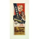 "Sunset Boulevard - A Hollywood Story," 1950, color lithograph film poster, featuring William