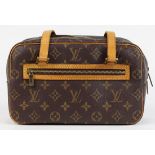 Louis Vuitton Cite shoulder bag, MM, executed in brown monogram coated canvas, 7"h x 10.5"w x 5"d