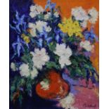 Martha De Vries (Venezuelan, 20th century), Still Life with Flowers, oil on canvas, signed lower