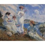 Follower of Frank Weston Benson (American, 1862-1928), Untitled (Summer Hillside Scene with