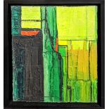 Ralph Du Casse (American, 1916-2003), Untitled (Abstract in Green, Brown, Black, Yellow and Red),