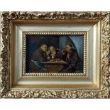 (lot of 2), Eduard von Grtzner (1846-1925), Untitleds (Interior Scenes with Monks), oils on