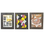 (lot of 3) Francesca Enriquez (Spanish, b. 1962), "One-Off Repeats", set of three (3) oils on paper,