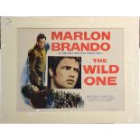 "The Wild One," 1953, half sheet color lithograph film poster, featuring Marlon Brando, Mary