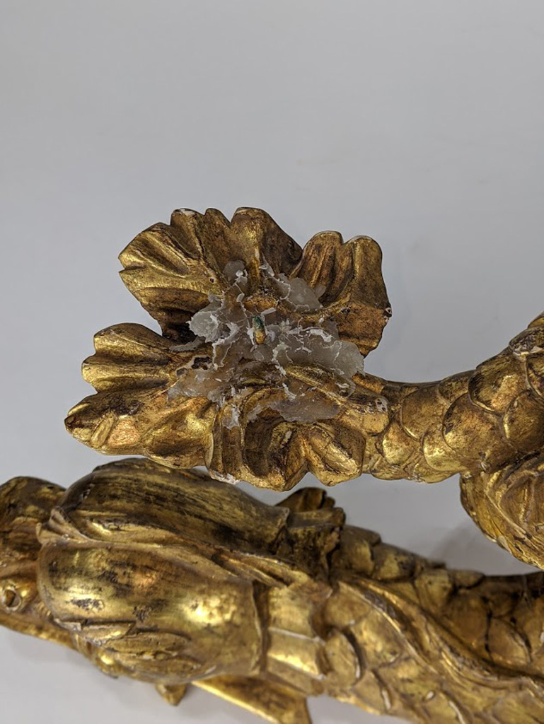 A continental giltwood carved candelabra - Image 6 of 8