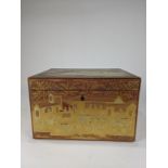 A Chinese gilt and cinnabar lacquer decorated box