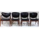 (Lot of 4) Finn Juhl for Baker dining chairs