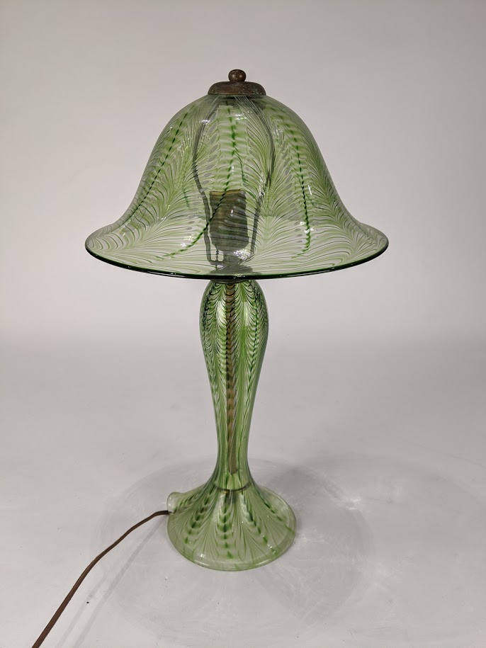 A Lundberg Studios art glass table lamp