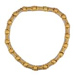 Bulgari 18k yellow gold and stainless steel necklace