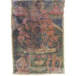 A Tibetan Thangka of hundred buddhas