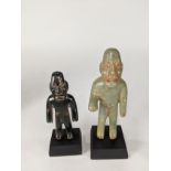 (lot of 2) Olmec style jadeite figures
