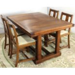 A Late Victorian draw leaf dining suite