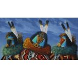 Painting, Yei Bi Chi, Navajo Dancers