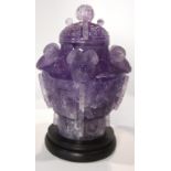 A Chinese carved Amethyst vase