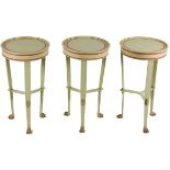 A group of custom designed hand made occasional tables in the Classical taste