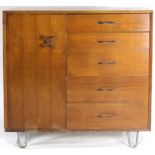 A George Nelson for Herman Miller basic cabinet series walnut cabinet