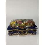 A large Sevres style porcelain box