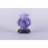 A Chinese carved Amethyst vase
