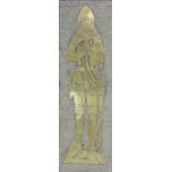 A Large English Medieval style brass rubbing