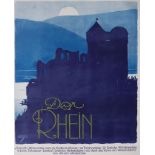 Ludwig Hohlwein, Der Rhein, vintage travel poster