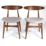 A Pair of Danish Modern style side chairs