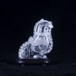 A Chinese Archaistic Crystal Lidded Vase