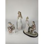 A group of Lladro figural groups