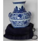 A Chinese Blue and White Flower Vase