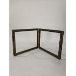 Hand-carved arts and crafts frame diptych, Karl Schmidt