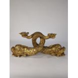 A continental giltwood carved candelabra