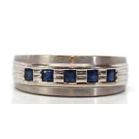 Sapphire, 18k white gold ring