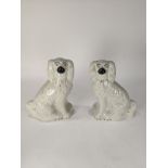 A Pair of English Victorian Staffordshire spaniels