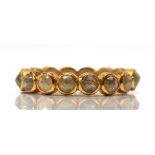 Diamond, 18k yellow gold eternity ring