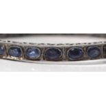 Sapphire, silver bracelet
