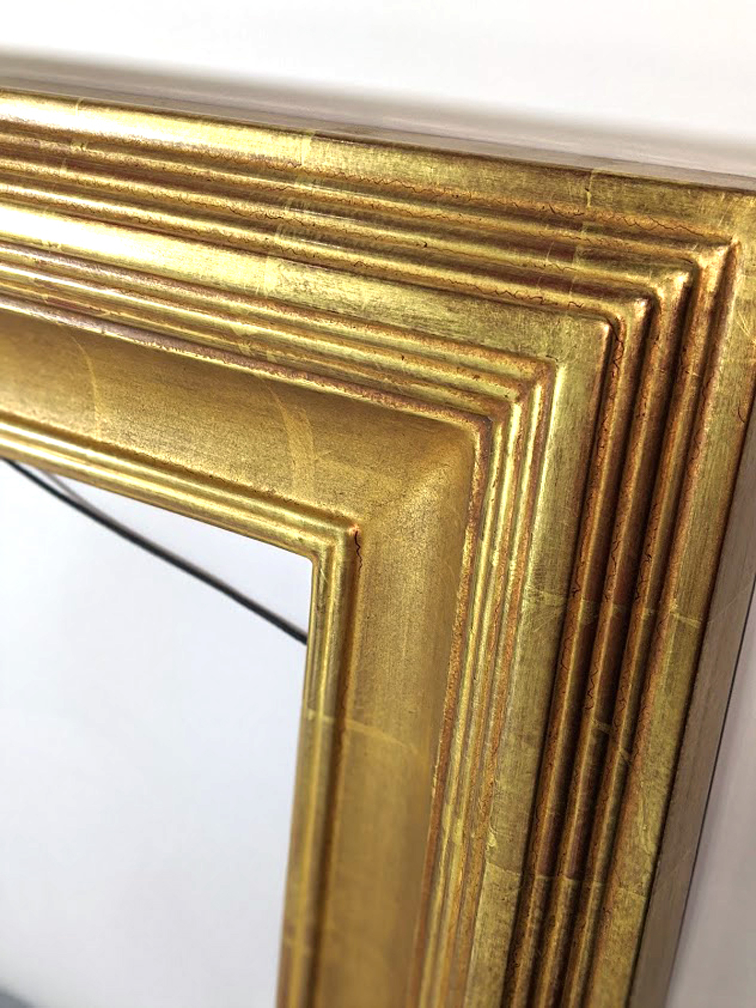 A pair of contemporary custom giltwood carved picture frames - Image 3 of 4