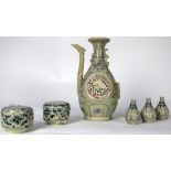 (lot of 6) A group of Vietnamese Hoi An hoard stonewares
