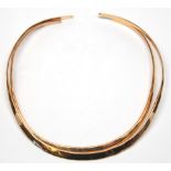 (Lot of 2) gold-plated collars