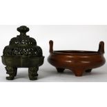 (Lot of 2) Two Chinese cast bronze Censers