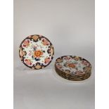 A group of English Imari pattern plates