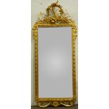 A Georgian style giltwood framed mirror