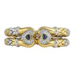 Chimento sapphire, diamond and 18k white and yellow gold bracelet