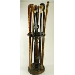 (lot of 13) A group of mostly Victorian walking sticks