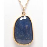 Tanzanite, 18k yellow gold pendant-necklace